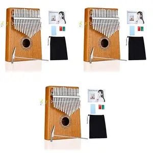 ELEPHANTBOAT Kalimba 17 Keys, Mahogany & Mineral Steel Rods Portable Thumb Piano