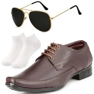 Vitoria Excellent l Men Black Lace Formal Shoes with White Socks & Black Gold Avter/9