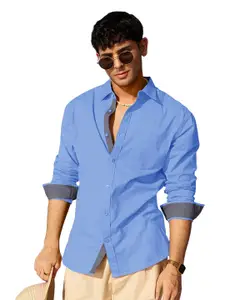 Visit the Pinkmint Store Pinkmint Men's Solid Shirt | Soft Cotton Blend | Casual Shirt | Plain | Full Sleeve - Regular Fit (Available in Plus Size)