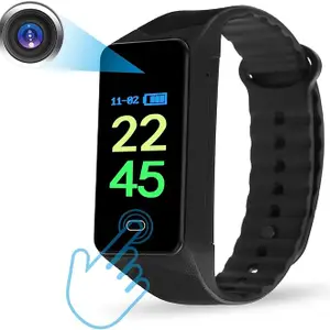 Asleesha Wristband Watch Camera Watch, Portable Camera, Audio Video Recording Wearable Watch Camera with HD Touchscreen & One Click to Record