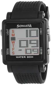 Visit the SF Store SF Digital Grey Square Dial Men's Sport Watch-NL77043PP01A