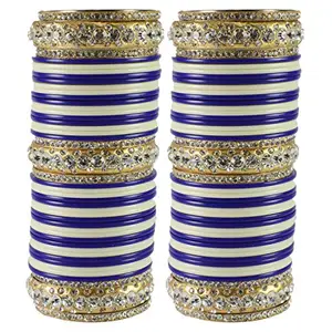 MAYA FASHION Multi Stone Acrylic-Brass Bangle Elegant Extra Large Size Bangle | Perfect Fit for Plus Size banglesTrendy and Comfortable Fit for woman and girls | (Sku-ban1743)