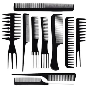 Trendy Club 10 PCS Hair Stylists Professional Styling Comb Set Variety Pack Great for All Hair Types & Styles