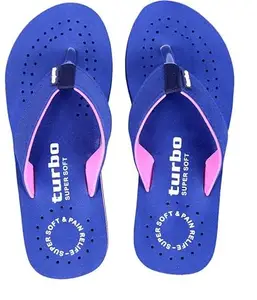 Sujas Flip Flops Comfortable Outdoor Indoor Fashionable Slippers For Women Lightweight Non-Slip (Navy Blue, 8)