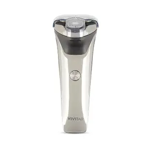 VIVITAR Metallic Cordless 3 Head Rotary Shaver, Cordless Electric Rotary Shaver for Men