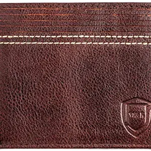 MONKS & KNIGHTS Bi Fold Slim & Light Weight Leather Men's Stylish Casual Wallet Purse with Card Holder Compartment (DLBR)