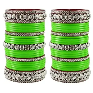 MAYA FASHION Totai Stone Acrylic Bangle Elegant Extra Large Size Bangle | Perfect Fit for Plus Size banglesTrendy and Comfortable Fit for woman and girls | (Sku-ban1672)