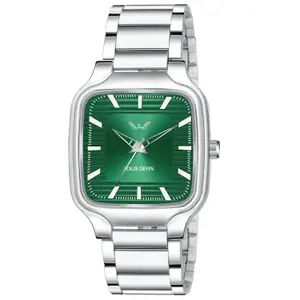 Visit the LOUIS DEVIN Store LOUIS DEVIN Steel Chain Analog Wrist Watch for Men (Silver/Green/Brown/Blue/Black Dial) | LD-GS069-CH