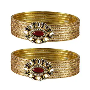 Vidhya Kangan Golden Stone Brass Bangle ban1904-2.2