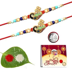 Anshri Rakhi Pack of 2 Rakhiforbrother RakhiforGift RakhiCombo Bhai bhabhiRakhi BhiyaRakhi 029