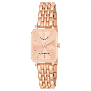 Visit the LOUIS DEVIN Store LOUIS DEVIN Silver/Brown/Rose Gold Bracelet Metal Chain Analog Wrist Watch for Women (Blue/Green/Pink/Black/Silver/Brown/Rose Gold Dial) | LD-LS193-CH
