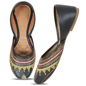 DFR Fashion Women Stylish Casual Fancy Bellies Attractive Design Comfortable Sole for Women’s & Girl’s, Black1, 5