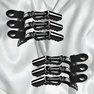 GLAMEZONE Elecsera Hair Sectioning Clamps Plastic Hair Grip Clips Cutting Clamps Styling Sectioning Clips (Pack of 6)