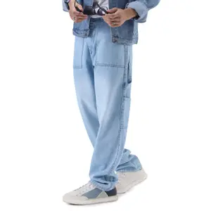 Visit the Urbano Fashion Store Urbano Fashion Men's Loose Baggy Fit Cargo Carpenter Jeans with 6 Pockets Non-Stretchable