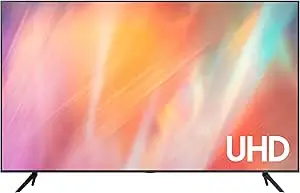 SAMSUNG 43 Inches AU7000 Crystal UHD 4K Flat Smart TV 2021, UA43AU7000UXZN