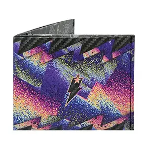 Supervek Acid Paper Slim Wallet - Streetwear Hypebeast Bape Stitched Bifold Mens Wallet - Men's Credit Card Holder Purse Wallets, Gifts for Him Boys Gents