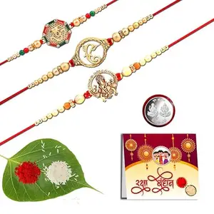 Anshri Rakhi Pack of 3 Rakhiforbrother RakhiforGift RakhiCombo Bhai bhabhiRakhi BhiyaRakhi 034