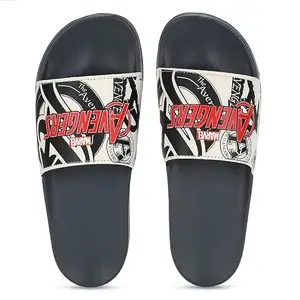 PARAGON Marvel Avengers K10921G Slides for Men | Comfortable, Lightweight, Durable Slippers with Rubberised EVA Sole | Easy Washable Slip Ons | Ideal for Everyday Use White