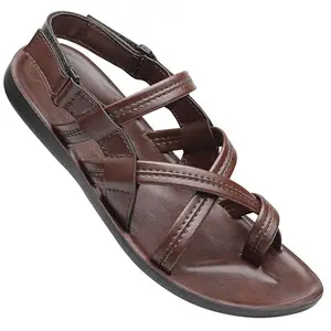 WALKAROO 13512 Mens Stylish Sandals For Casual wear and Regular use - Brown