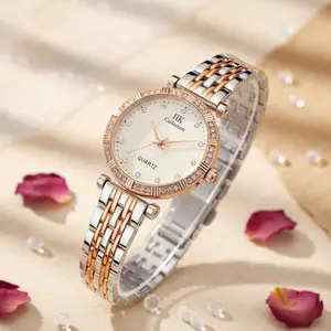 Visit the IIK COLLECTION Store IIK COLLECTION Watches for Women Round Studded Dial |Analogue Quartz Movemnet Ladies Watch|Long Battery Life|Stainless Steel Adjustable Bracelet Chain Strap|Double Lock Clasp Safety Watches for Girls