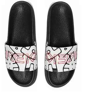 TREK3 Slide Flip Flops Slippers for Men & Women, Casual Slip-On, Lightweight Comfortable Open Toe Slippers for Daily, Anti-Slip Sole Bathroom Slippers,