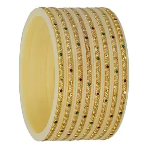 Barrfy Collection's Stylish Traditional Gold Plated Designer Bangles Jewellery For Women(Pack Of 8)-2.8