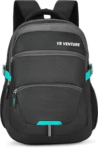 VB VENTURE Large 40 L Laptop Backpack Stylish & Sustainable Bag for Every Occasion (Black) (Black)
