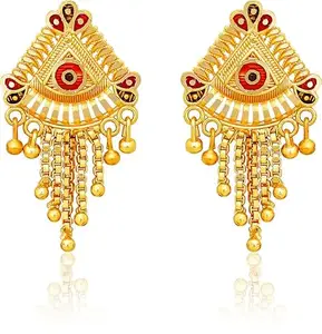 arch fashion Traditional South Screw Back Multicolor Stud Earrings | Women And Girls|Stud-Earring