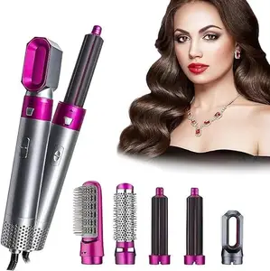 Lipzie Drumstone (Don't Miss Offer 15 Years Replacement Warranty) 5 IN 1 Hair Dryer Brush, Multifunctional Hot Air Styler Hair Tools Detachable Brush Head for Straightening Curling Drying Combing Lp_33