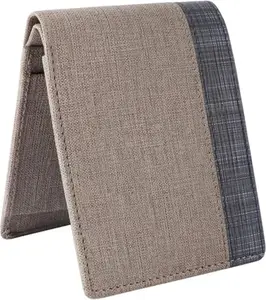 FILL CRYPPIES Fabric Casual Grey Wallet for Men (5 Card Slots)