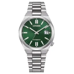 Visit the Citizen Store Citizen Tsuyosa NJ0200-50X Automatic Olive Green Dial Stainless Steel Watch – 37mm Elegant Ladies Watch with Sapphire Glass