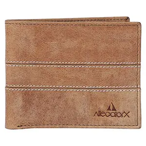 Allegatorx Genuine Original Leather Men's Pocket Wallet/Wallets for Men Leather/Leather Wallet (Brown)