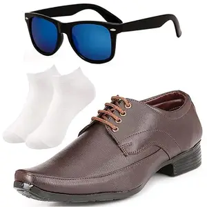 Vitoria Excellent l Men Black Lace Formal Shoes with White Socks & Blue Wyfer/8