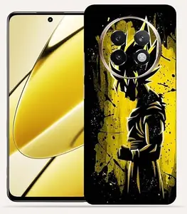 OggyBaba Goku Yellow Realme 13 5g Mobile Back Skin Rear Screen Guard Protector Film Wrap (Coverage - Back+Camera+Sides)