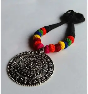 Fabric Gold Jewellery Set (Pack of 1) Necklace