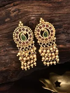 Kala Kriti Kalakriti Trendy Multi Coloured Earrings With Golden Hangings