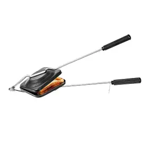 VIPREKHO Sandwich maker Bread Toaster for Gas Burner Stove Classic Range Non-Stick Non-Electric Sandwich Toaster