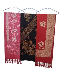 Women's Cotton Stole Scarf, Multicolour, 210 cm x 50 cm, Pack of 3