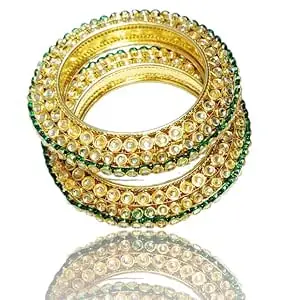 SGN FASHION Rajputi kangan| Golden Colour|Designer Chuda| Bangles Set | Bridal Wedding Party Traditional Ethnic Wear Jewellery | New Latest Stylish (PACK OF - 1)