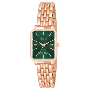 Visit the LOUIS DEVIN Store LOUIS DEVIN Silver/Brown/Rose Gold Bracelet Metal Chain Analog Wrist Watch for Women (Blue/Green/Pink/Black/Silver/Brown/Rose Gold Dial) | LD-LS193-CH