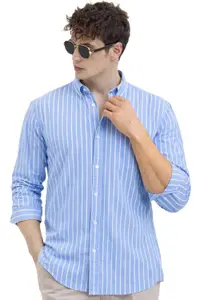 Visit the U TURN Store U TURN Men's Casual Printed Striped Stylish Latest Formal Shirt for Men