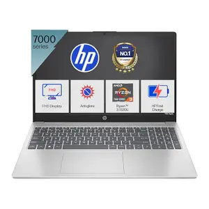 HP 15, AMD Ryzen 3 7320U, 8GB LPDDR5, 512GB SSD, Anti-Glare, Micro-Edge, 15.6-inch (39.6 cm), FHD, AMD Radeon Graphics, 1080p HD Camera, (Win 11, 1.59 kg), fc0154AU