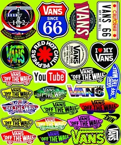Elton 3M Vinyl Sticker Pack [20-Pcs] + Bouns, Lovely 3M Vinyl VANS & Assorted Stickers for Laptop, Cars, Motorcycle, PS4. X Box One . Guitar Bicycle, Skateboard, Luggage - Waterproof Random Sticker Pack