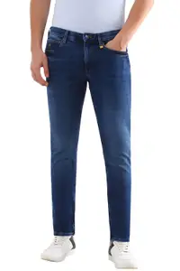 Visit the Allen Solly Store Allen Solly Men Blue Slim Fit Mid Wash Jeans