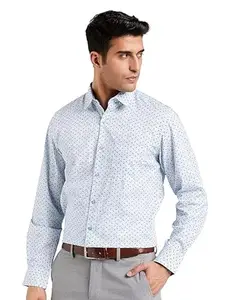 DivinePorch Men Cotton Formal Shirt Elevate Your Style with Comfort and Class, Comfortable Stylish and Durable White Shirt - 38