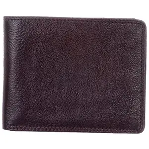 BLU WHALE Genuine Leather Classic Brown Men's Wallet