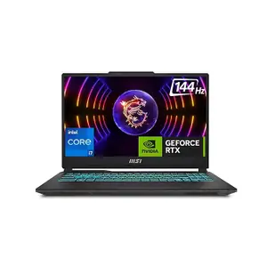 MSI Cyborg 15, Intel 12th Gen. i7-12650H, 40CM FHD 144Hz Gaming (16GB/512GB NVMe SSD/Windows 11 Home/Nvidia GeForce RTX4050, 6GB GDDR6/Translucent Black/1.98Kg), A12VE-070IN