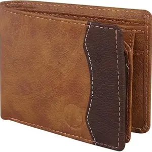 Rohi Men Evening/Party Tan Artificial Leather Wallet (7 Card Slots)