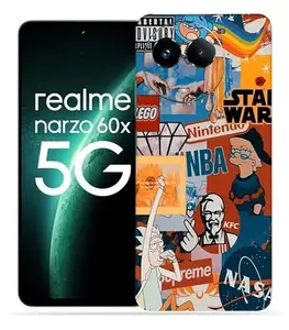 OggyBaba NASA Narzo 60x Mobile Back Skin Rear Screen Guard Protector Film Wrap (Coverage - Back+Camera+Sides)