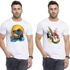 SST - Where Fashion Begins | DP-3286 | Polyester Graphic Print T-Shirt | for Men & Boy | Pack of 2